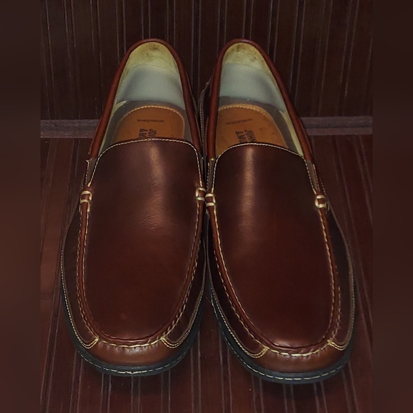 JOHNSTON & MURPHY SHEEPSKIN 25-8343 MEN'S DARK BROWN LEATHER LOAFERS SIZE 13 M - Picture 11 of 15